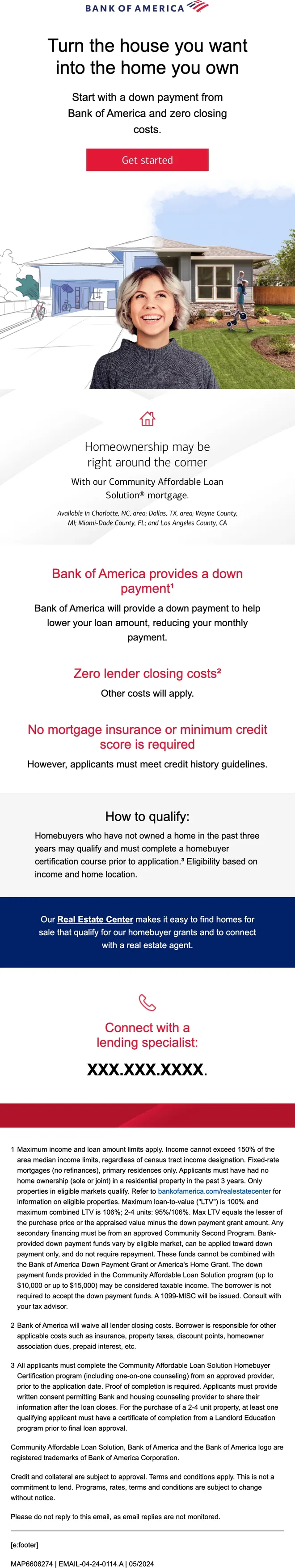 Homebuyer program, English and Spanish, full-length desktop layout at 550 px.